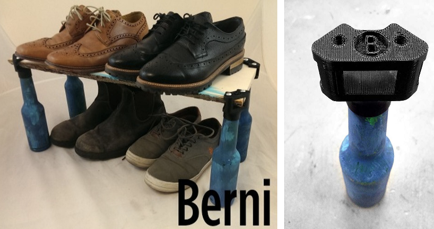 Decorating on a Budget: Berni Offers Free Download & Plans for 3D Printed Beer Bottle Furniture Joint 