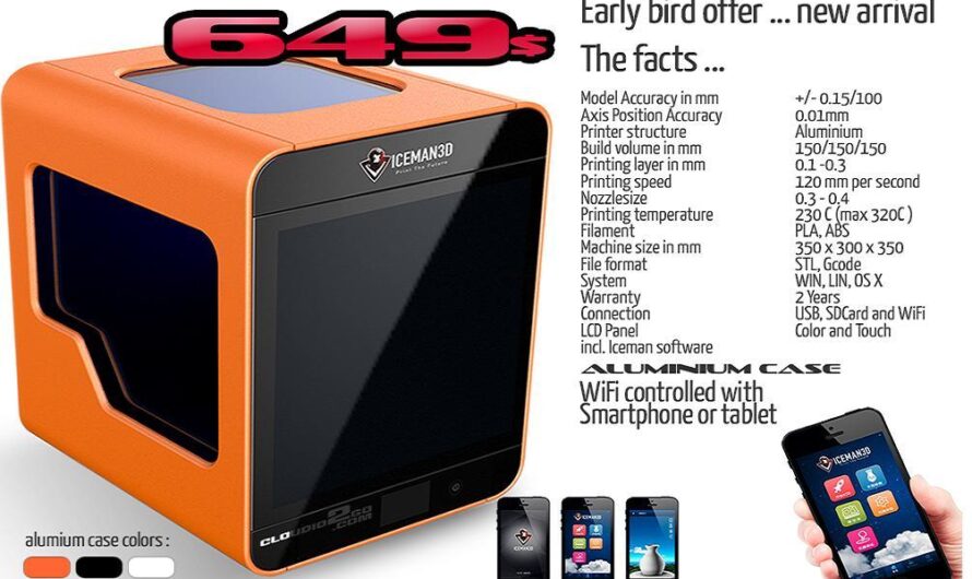 Cloudio2go Iceman 3D Printer Launches Crowdfunding Campaign on Indiegogo