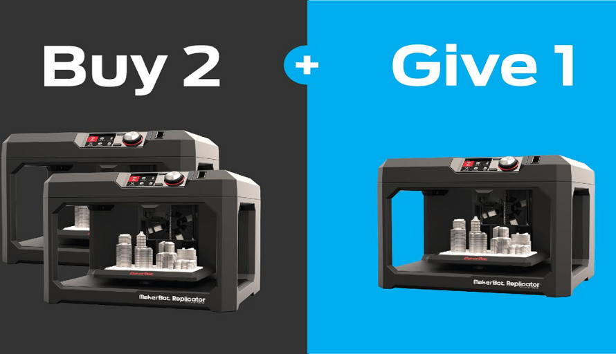 Buy Two, Give One: MakerBot Promotion Gives Free 3D Printers to School of Your Choice