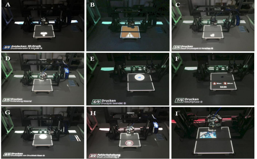 AR: Using Projection Mapping to let New Users 3D Print for the First Time