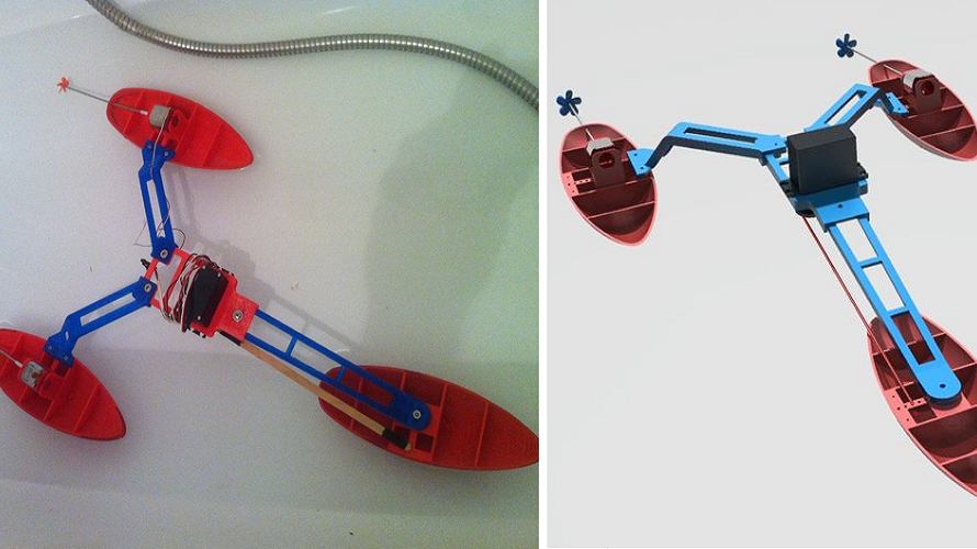 3D Printed Tri-Boat Makes a Splash on Thingiverse