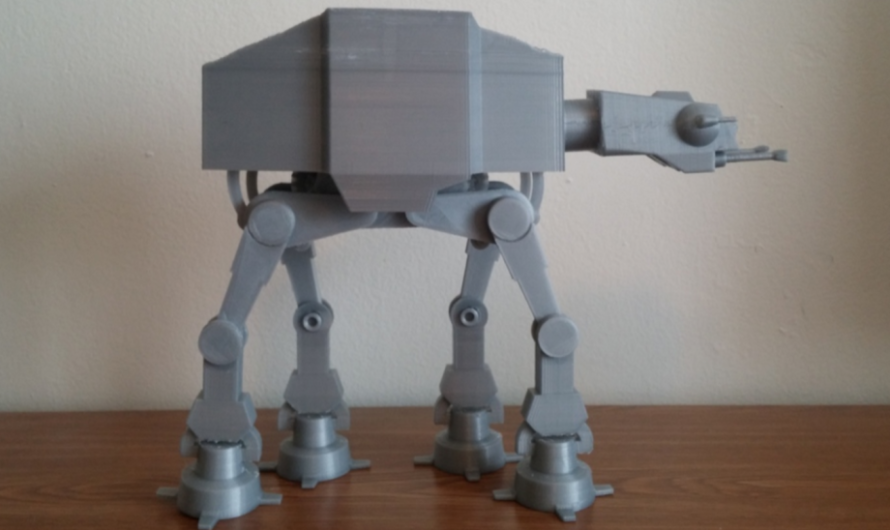 This 3D Printed Walking AT-AT is the Star Wars Toy of your Dreams