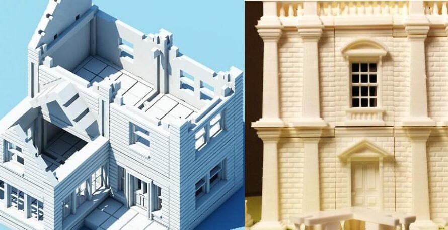 3D Printable Construction Kits Let You Construct Buildings of Any Size, Including Life-sized House Models