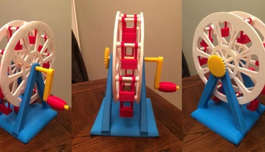 High School Student 3D Prints Incredible Hand Cranked Ferris Wheel